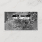 Modern Elegant Zwart Wit Monogram Visitekaartje (Achterkant)