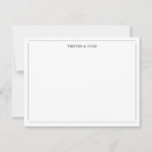 Modern Elegant Zwart Wit Notitiekaartje (Voorkant)