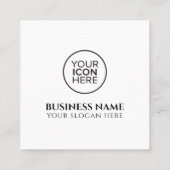 Modern Elegant Zwart Wit QR Code Social Media Vierkante Visitekaartje (Achterkant)