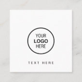 Modern Elegant Zwart Wit QR Code Social Media Vierkante Visitekaartje (Achterkant)