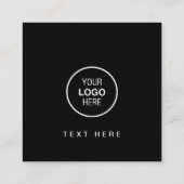 Modern Elegant Zwart Wit QR Code Social Media Vierkante Visitekaartje (Achterkant)