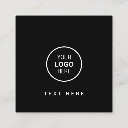 Modern Elegant Zwart Wit QR Code Social Media Vierkante Visitekaartje (Achterkant)