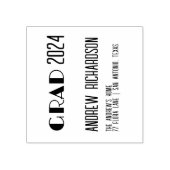 Modern elegant zwart wit rood rubberstempel (Afrduk)