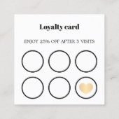 Modern Elegant Zwart Wit Vet Faux Goud Hart Vierkante Visitekaartje (Achterkant)