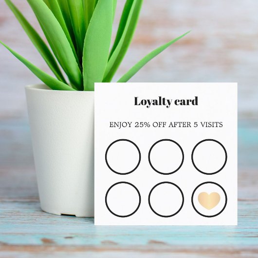 Modern Elegant Zwart Wit Vet Faux Goud Hart Vierkante Visitekaartje