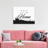 Modern elegant zwart-wittekenteken decor canvas afdruk (Insitu (Woonkamer))
