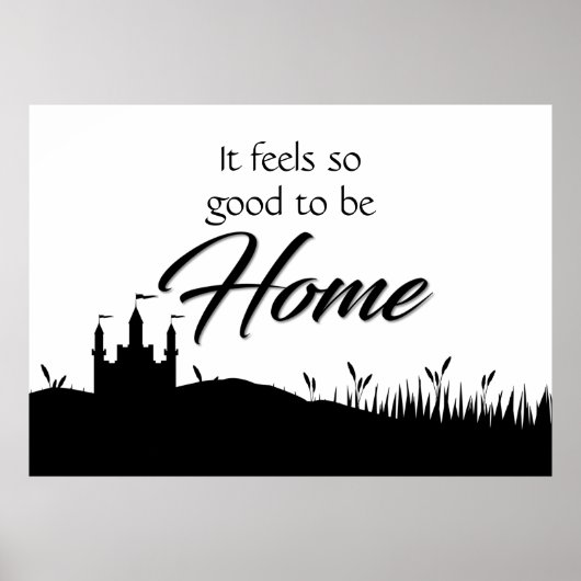 Modern elegant zwart-wittekenteken decor poster (Voorkant)
