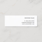 Modern Elegant ZwartWit Vet Monogram Consultant Mini Visitekaartje (Achterkant)