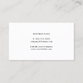 Modern Elegant ZwartWit Vet Monogram Consultant Visitekaartje (Achterkant)