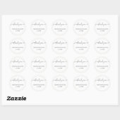 Modern Elegante Beige Wit Ronde Sticker (Vel)