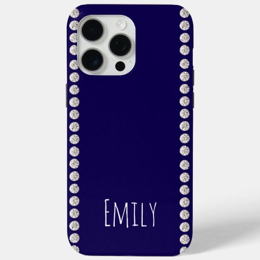 Modern elegante cute eenvoudige glanzende  Case-Mate iPhone case (Achterkant)