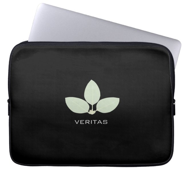 Modern & Elegante Drie Laurierbladeren Laptop Sleeve (Voorkant)