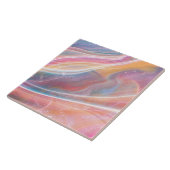 Modern Elegante Eenvoudige Klasse Marmer Roze Tegeltje (Zijkant)