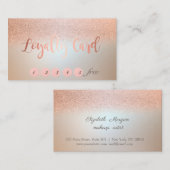 Modern elegante Glitter Loyalty-kaart Klantenkaartje (Voorkant / Achterkant)