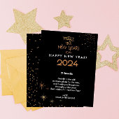 Modern & Elegante Gouden Glitter Laten we Toast Feestdagenkaart