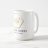 Modern & Elegante Gouden Imker Koffiemok (Voorkant rechts)
