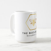 Modern & Elegante Gouden Imker Koffiemok (Voorkant links)