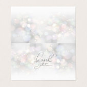 Modern elegante kleurrijke bokeh - Hartelijk dank Visitekaartje (Buitenkant ongevouwen)