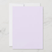 Modern & Elegante Lavendel Streep Bruiloft II Kaart (Achterkant)