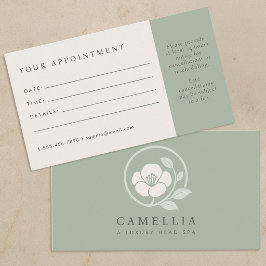 Modern Elegante Logo Hoofd Spa Afspraakkaart Afsprakenkaartje