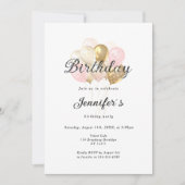 Modern, elegante Luftballon Kaart (Voorkant)