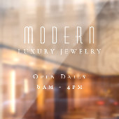 Modern elegante luxe juwelen business angled dash raamsticker (Vel 2)