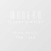 Modern elegante luxe juwelen business angled dash raamsticker (Vel)