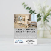 Modern Elegante Makelaar Onroerend Goed Foto Briefkaart (Staand voorkant)
