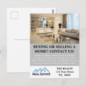 Modern Elegante Makelaar Onroerend Goed Foto Briefkaart (Voorkant / Achterkant)