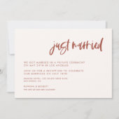 Modern elegante sneeuwroze Pas getrouwd Kaart (Voorkant)