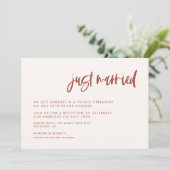 Modern elegante sneeuwroze Pas getrouwd Kaart (Staand voorkant)