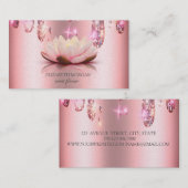 Modern elegante stijlvolle Lotus, Drop Visitekaartje (Voorkant / Achterkant)
