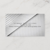 Modern elegante stijlvolle professional, zilver visitekaartje (Achterkant)