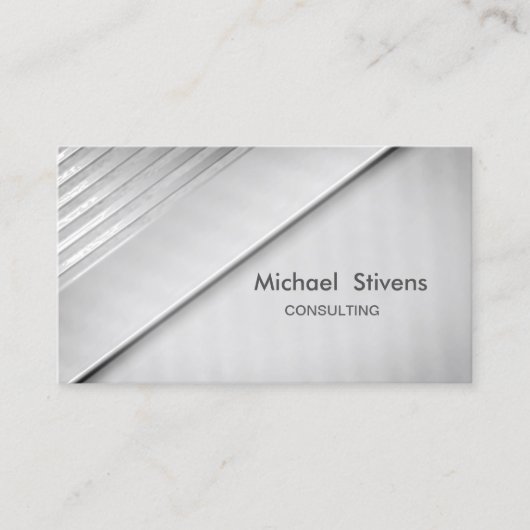 Modern elegante stijlvolle professional, zilver visitekaartje (Voorkant)