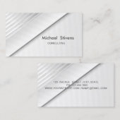 Modern elegante stijlvolle professional, zilver visitekaartje (Voorkant / Achterkant)