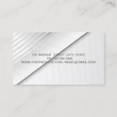 Modern elegante stijlvolle professional, zilver visitekaartje (Achterkant)