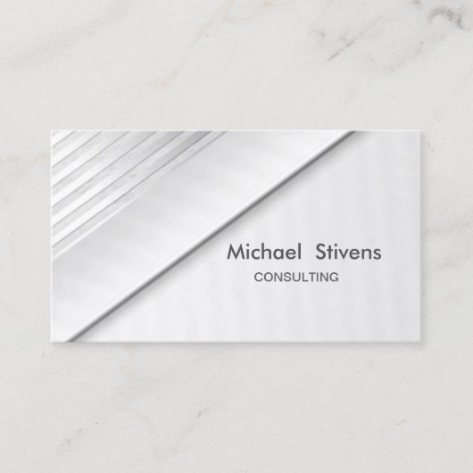 Modern elegante stijlvolle professional, zilver visitekaartje (Voorkant)