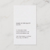 Modern elegante Stripes Beauty Consultant Visitekaartje (Achterkant)