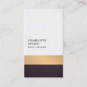 Modern elegante Stripes Beauty Consultant Visitekaartje (Voorkant)