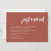 Modern elegante verbrande baksteen Net getrouwd Kaart (Voorkant)