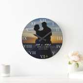 Modern Elegeant Foto Nieuw Getrouwd Huwelijk Grote Klok (Huis)