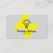 Modern elektricien minimalistisch grijs Visitekaar Visitekaartje (Voorkant)