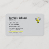 Modern elektricien minimalistisch grijs Visitekaar Visitekaartje (Achterkant)