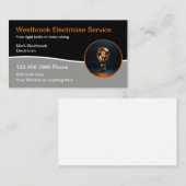Modern elektricien service gloeilamp Visitekaartje (Voorkant / Achterkant)