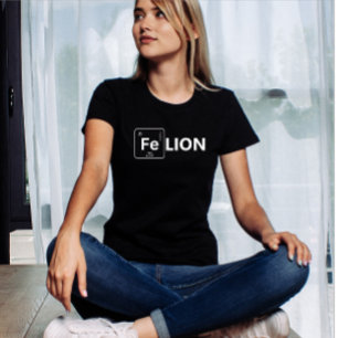 Modern Element IJzer Fe Periodiek Systeem Witte T-shirt