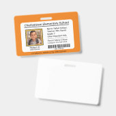 Modern Elementary School Student ID Badge Sinaasap (Voor- en achterkant)