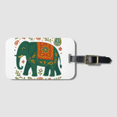 Modern Elephant Art Pillow Bagagelabel (Voorkant (horizontaal))