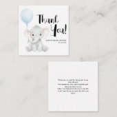 Modern Elephant Baby shower Budget Bedankt Notitiekaartje (Voorkant / Achterkant)