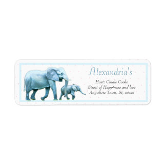 Modern Elephant Baby shower Invitation Etiket