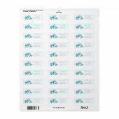 Modern Elephant Baby shower Invitation Etiket (Full Sheet)